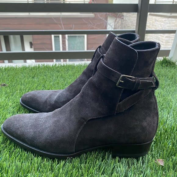 Saint Laurent Paris WYATT 30 OTTERPROOF JODHPUR BOOTS EBANO 40.5 main image 6